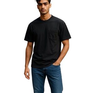 FOX POCKET TEE SHIRT MEN COLOR BLACK SIZE L